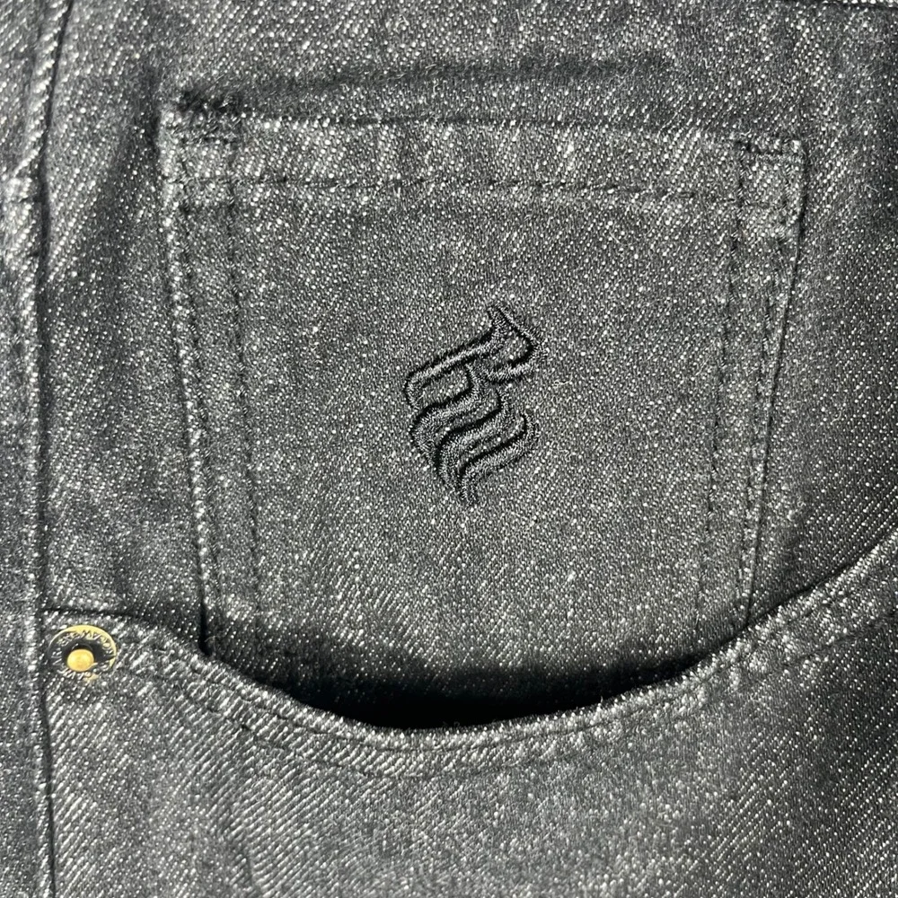 Rocawear Jeans Mens 50 Dark Indigo Classic Fit Embroidered Streetwear